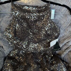 City Triangles Gray Sequin Dress